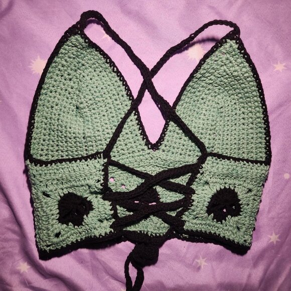 Skelton Crochet Cropped Top - Picture 2 of 2